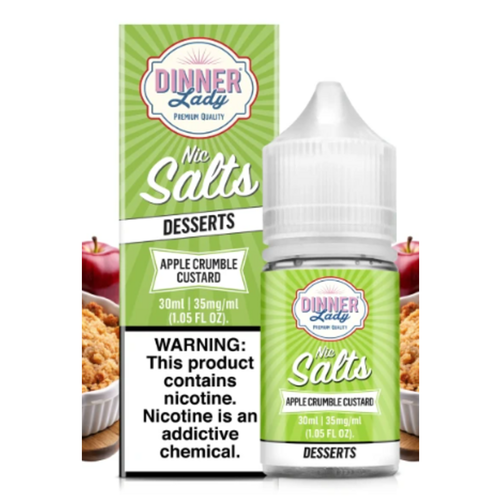 Dinner Lady Dinner Lady Salt 30ml Apple Crumble Custard