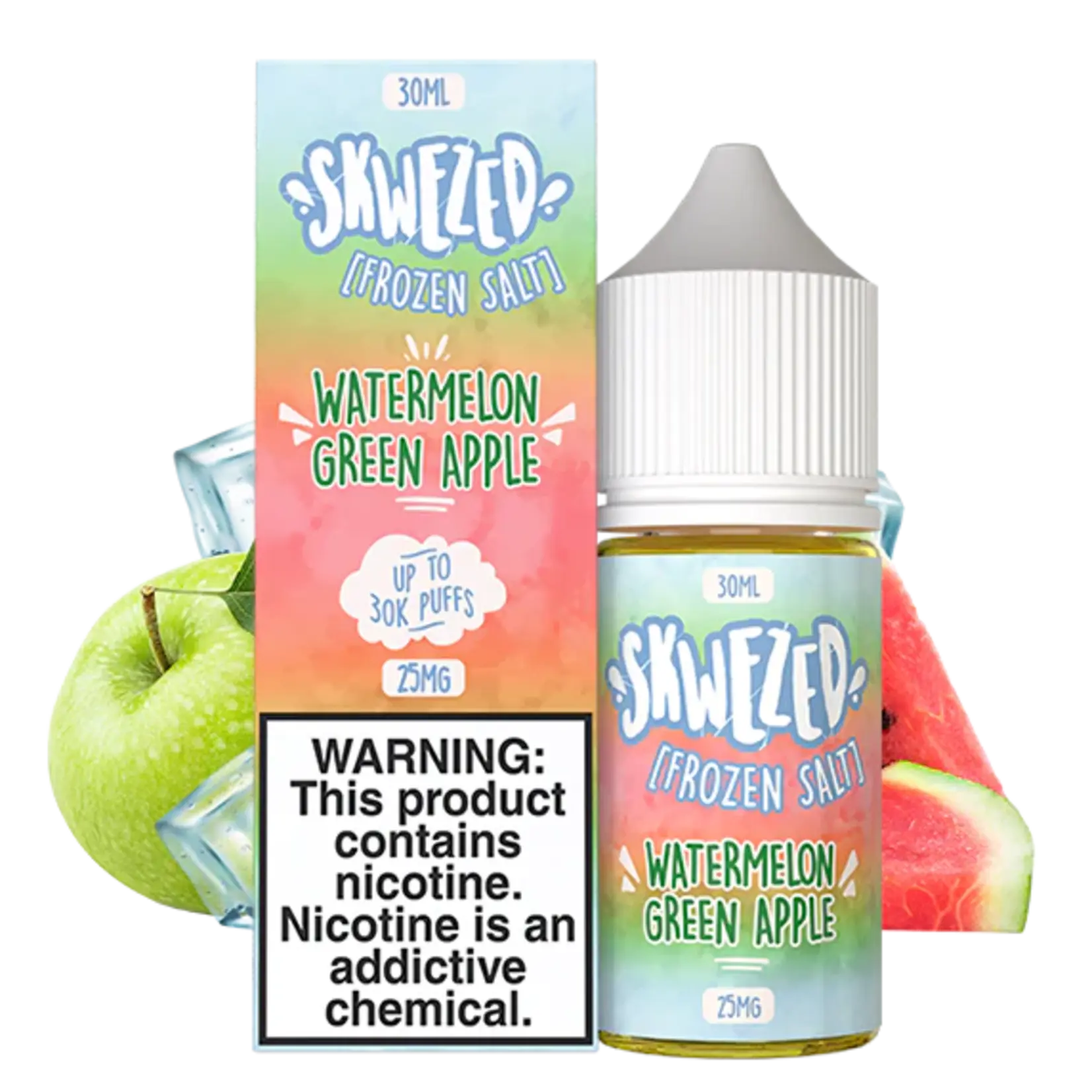 Skwezed Skwezed Salt 30ml Frozen Sour Summer Splash (Watermelon Green Apple) 50mg