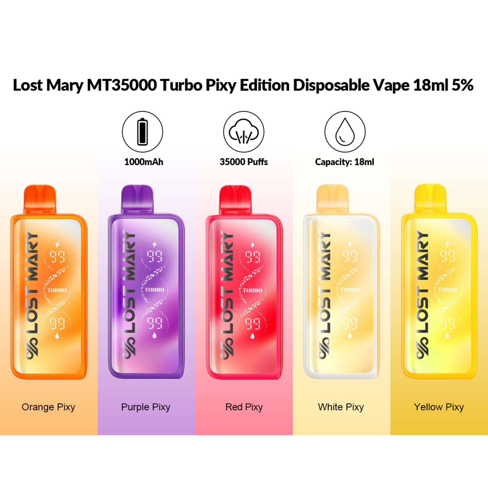 Lost Mary MT35000 5% Lost Mary Disposable MT35000 Turbo 5% Pixy Edition