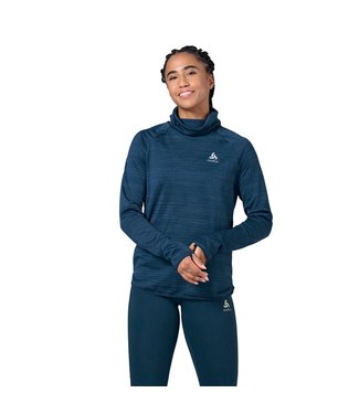 Odlo Run Easy Mid-Layer Hoody, Warm. Women's, Blue Wing |S|