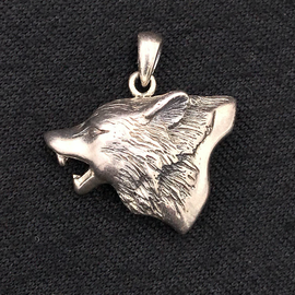 OMEN Howling Wolf Silver Pendant