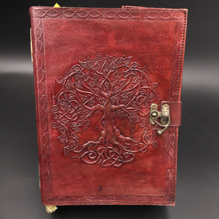 OMEN Small Detailed Celtic Knot Tree Journal in Brown