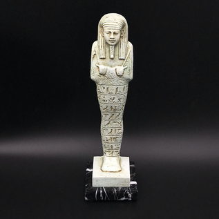 OMEN Ushabti Egyptian Tomb Figurine on Marble Base