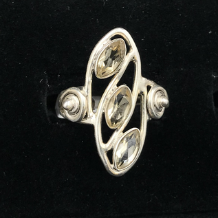 OMEN Triple Citrine Sterling Ring