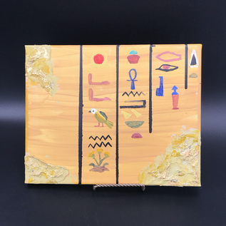 OMEN Laurie Cabot original painting of Heiroglyphics