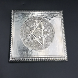 OMEN Embossed Metal Pentacle Plaque