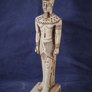 OMEN Standing Amun-Ra Statue in White Finish - Made in Egypt at 8.5 Inches High
