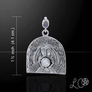 OMEN Laurie Cabot’s Grail Knight with Rainbow Moonstone Pendant