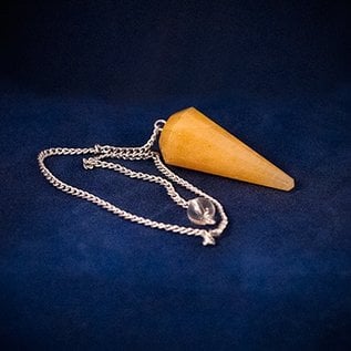 OMEN Golden Quartz 12 Faceted Pendulum