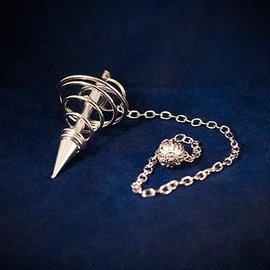 OMEN Silver Spiral Metal Pendulum