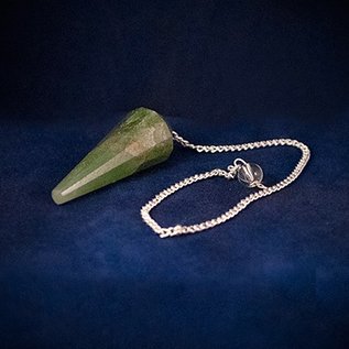 OMEN Green Aventurine 12 Faceted Pendulum