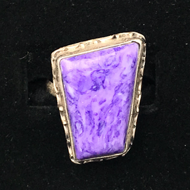 OMEN Sterling Charoite Ring