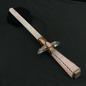 OMEN Crystal Sword with Rose Quartz Blade, Quartz sides, Rutilated Quartz and Rodochrosite bosses and Rose Quartz Handle