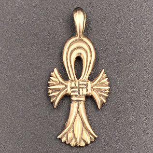 OMEN Lotus Ankh Pendant in Bronze
