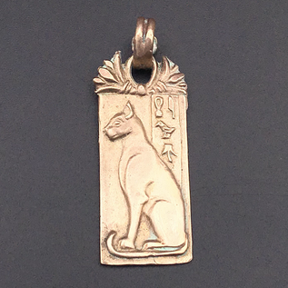 OMEN Scared Cat of Egypt Pendant in Bronze