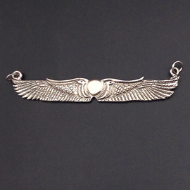 OMEN Winged Disk Choker in Sterling Silver