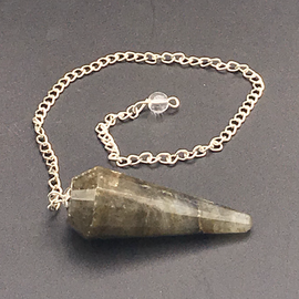 OMEN Labradorite 12 Faceted Pendulum