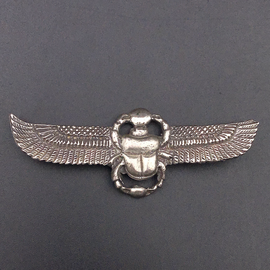 OMEN Winged Scarab Choker in Sterling Silver