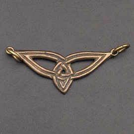 OMEN Small Triquetra Centerpiece Pendant in Bronze