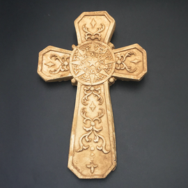 OMEN Celestial Cross Wall Hanging in Spanish Clay Finish