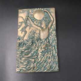 OMEN Fire Plaque by Ann Zeleny