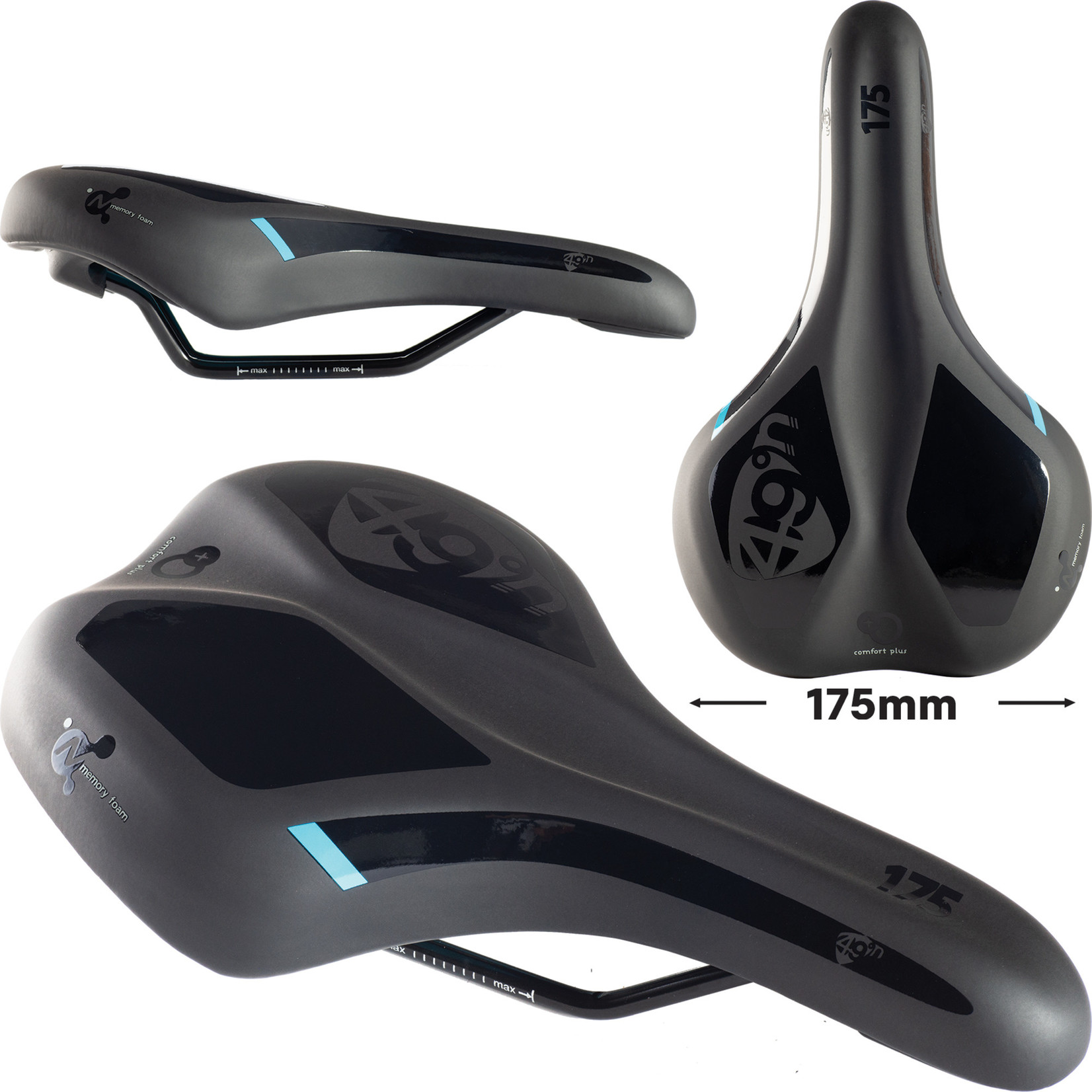 49N Formfit Memory Foam Unisex Saddle - 175mm