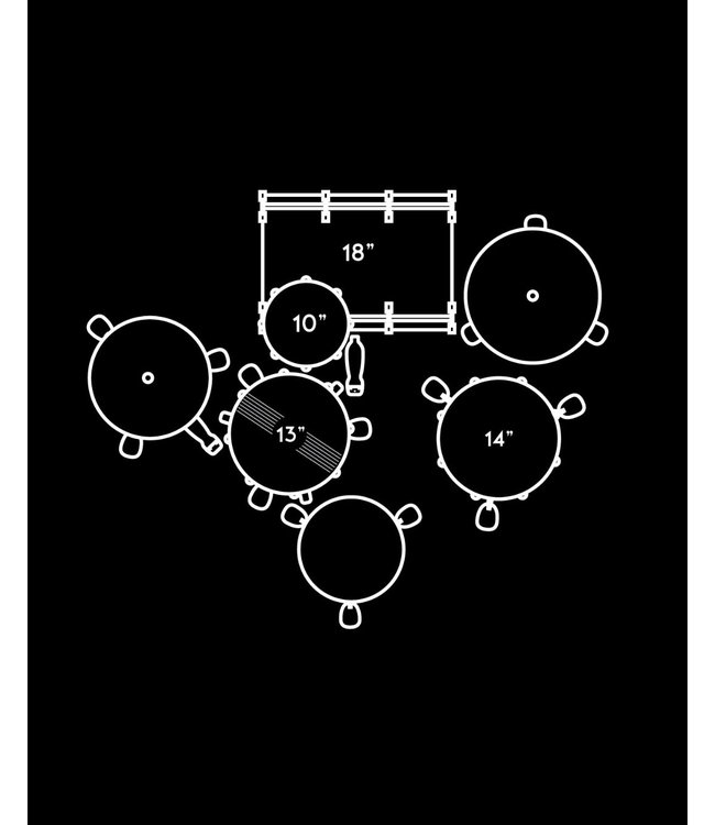 Pearl Roadshow 4-Piece Drum Kit - 10"/13"/14"/18", Hardware, Cymbals, Throne - Jet Black