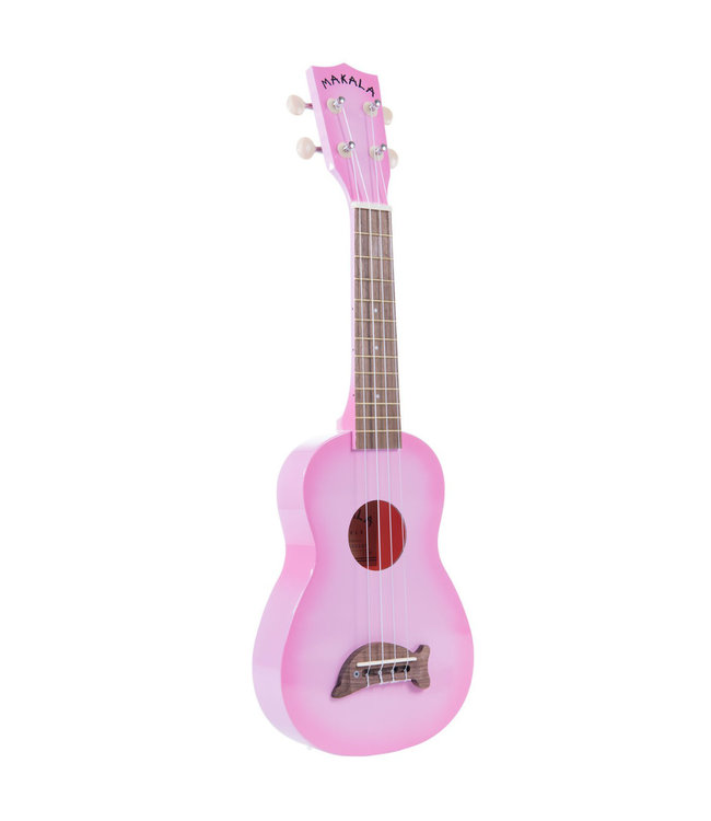 Makala Dolphin Soprano Ukulele - Pink Burst