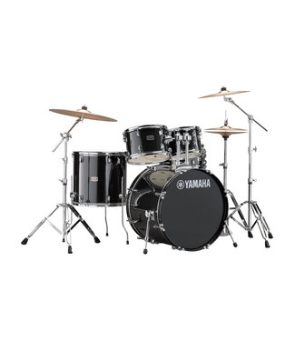 Yamaha Yamaha Rydeen 5-Piece Drum Kit - 10"/12"/14"/16"/22", Hardware, Cymbals, Throne - Black Glitter