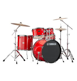 Yamaha Yamaha Rydeen 5-Piece Drum Kit - 10"/12"/14"/16"/22", Hardware, Cymbals, Throne - Hot Red (RDP2561-RD)