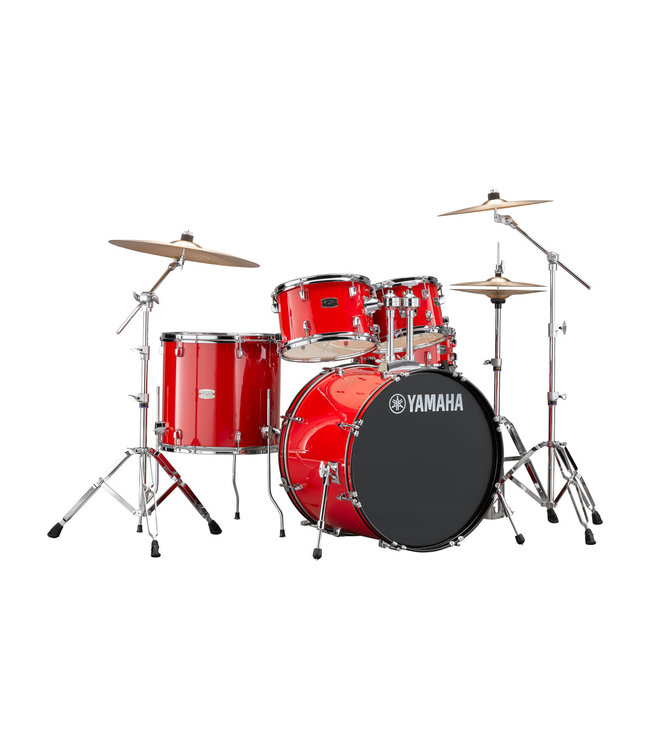 Yamaha Rydeen 5-Piece Drum Kit - 10"/12"/14"/16"/22", Hardware, Cymbals, Throne - Hot Red