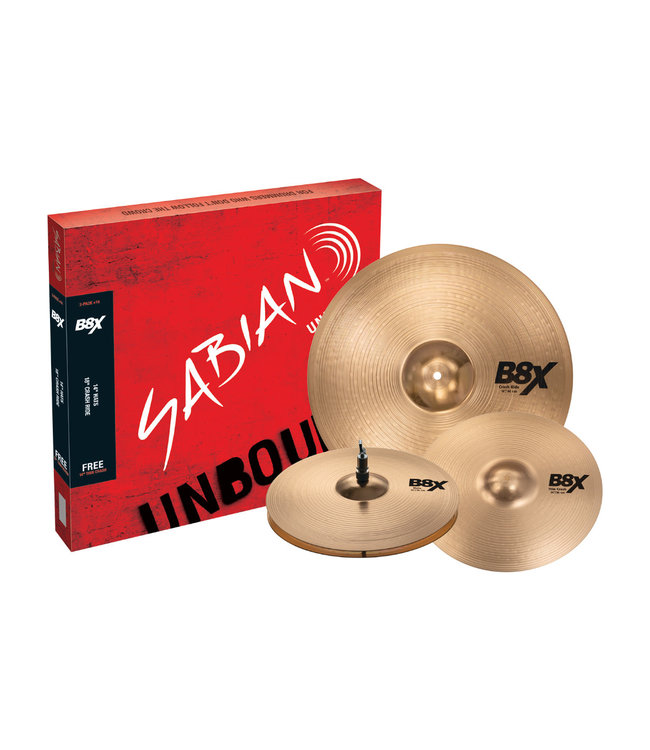 Sabian B8X Cymbal Pack - 14" Hi-Hats/14" Crash/18" Ride