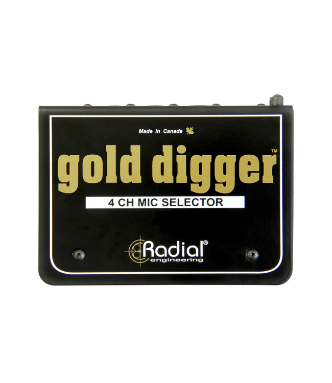 Radial Engineering Gold Digger 4-Channel Microphone Selector