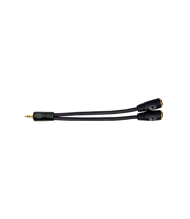 D'Addario Custom Series 1/8" TRS to Dual 1/8" F Adaptor Cable