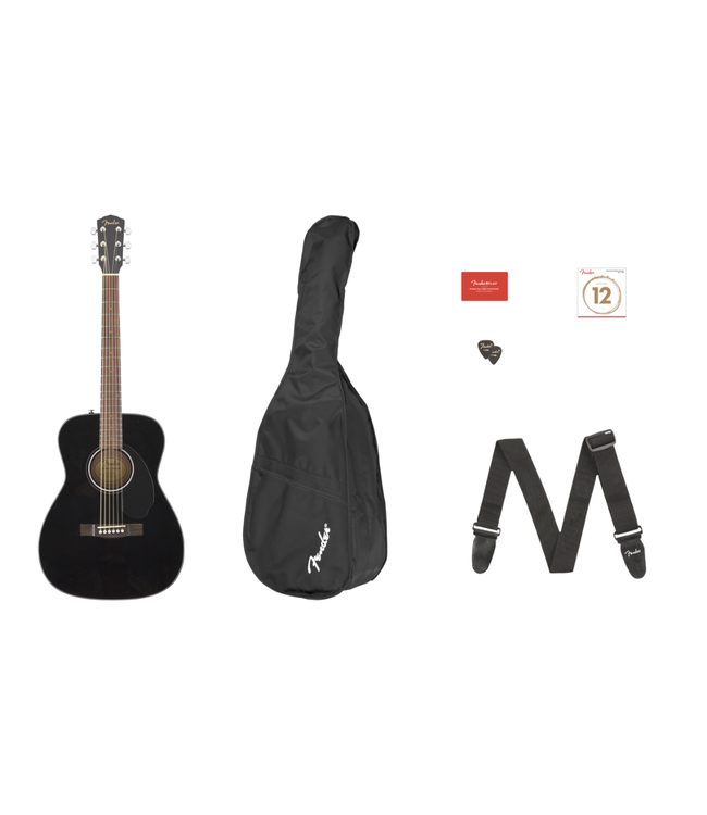 Fender CC-60S Concert Pack V2 - Walnut Fretboard, Black
