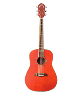 Oscar Schmidt Oscar Schmidt 3/4 Size Dreadnought Acoustic - Transparent Red