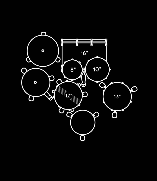 Pearl Roadshow Junior 5-Piece Drum Kit - 8"/10"/12"/13"/16", Hardware, Cymbals, Throne - Jet Black