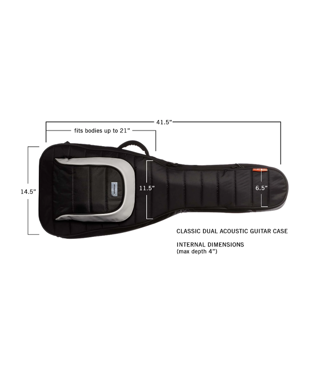 Mono M80 Classic Dual Electric Guitar Case - Jet Black