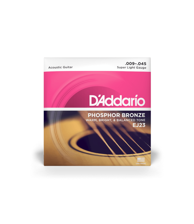D'Addario Phosphor Bronze Acoustic Guitar Strings - 09-45 Super Light