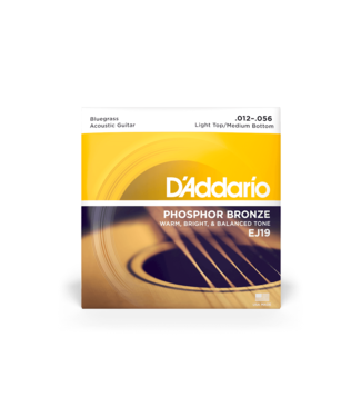 D'Addario D'Addario Phosphor Bronze Acoustic Guitar Strings - 12-56 Light Top/Medium Bottom Bluegrass