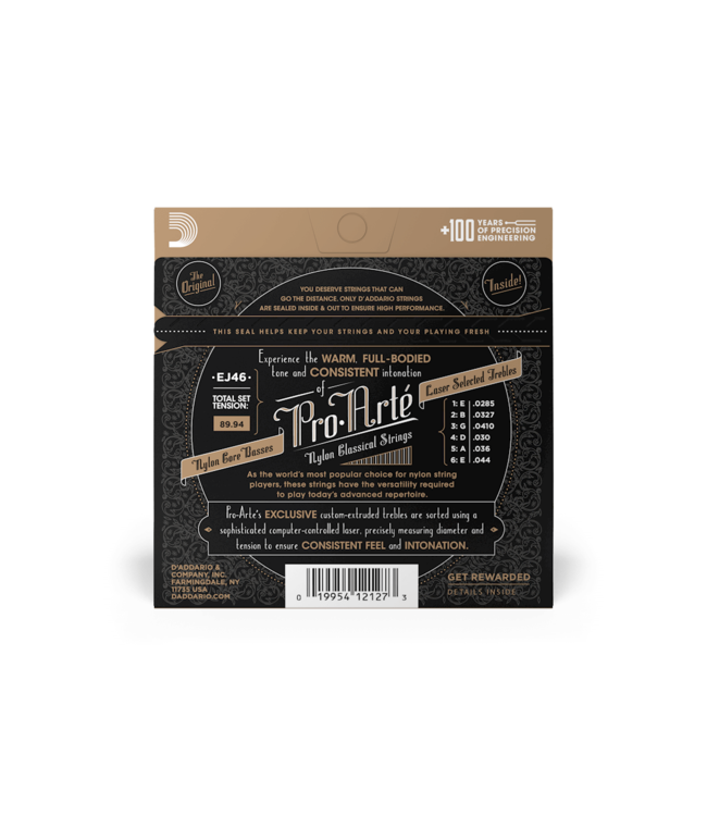 D'Addario Pro-Arté Nylon Core Classical Guitar Strings - Hard Tension