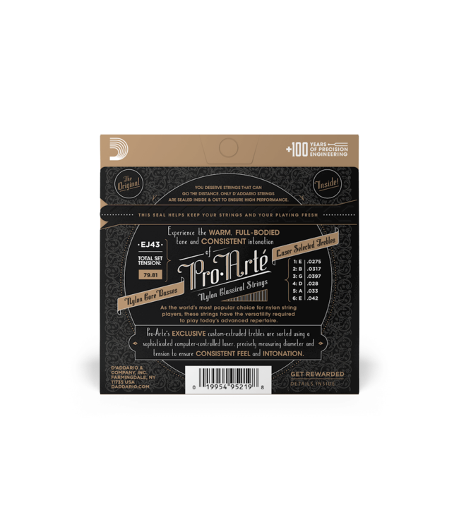 D'Addario Pro-Arté Nylon Core Classical Guitar Strings - Light Tension