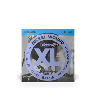 D'Addario D'Addario XL Nickel Electric Guitar Strings - 11-52 Medium Top/Heavy Bottom