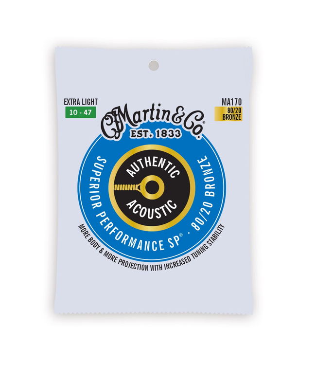 Martin Martin Authentic 80/20 Bronze Acoustic Guitar Strings - 10-47 Extra Light