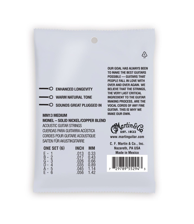 Martin Retro Acoustic Guitar Strings - 13-56 Medium