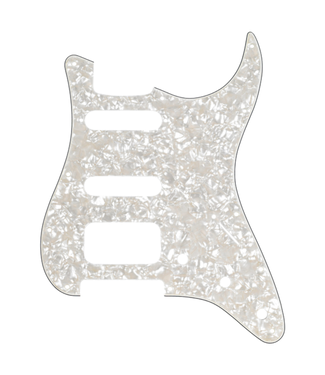 Fender Fender Genuine Parts 11-Hole Mount HSS Stratocaster Pickguard - 4-Ply Aged White Moto