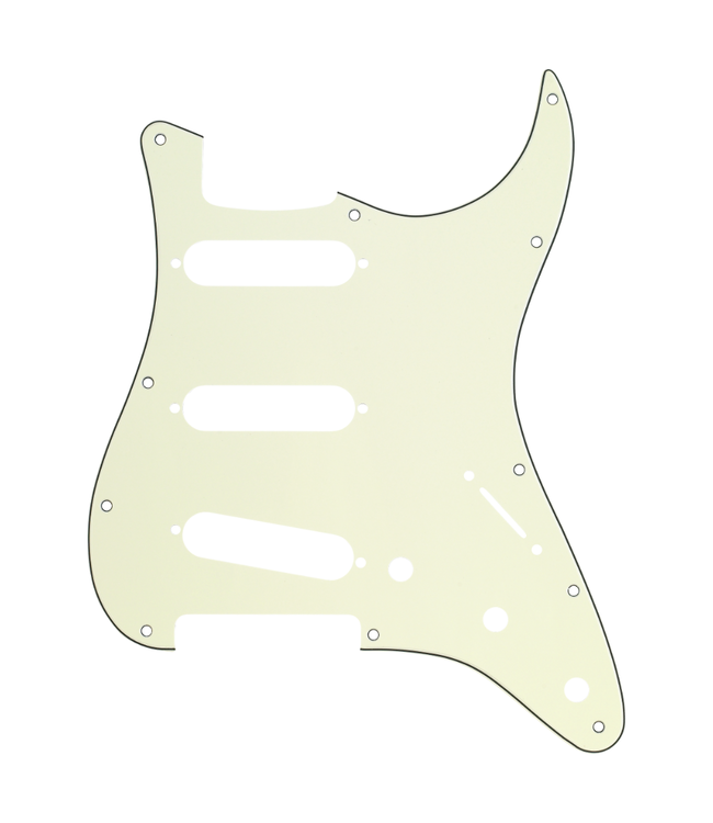 Fender 11-Hole Mount SSS Stratocaster Pickguard - 3-Ply Mint Green