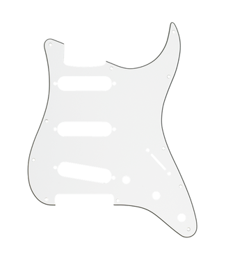 Fender Fender Genuine Parts 11-Hole Mount SSS Stratocaster Pickguard - 3-Ply Parchment