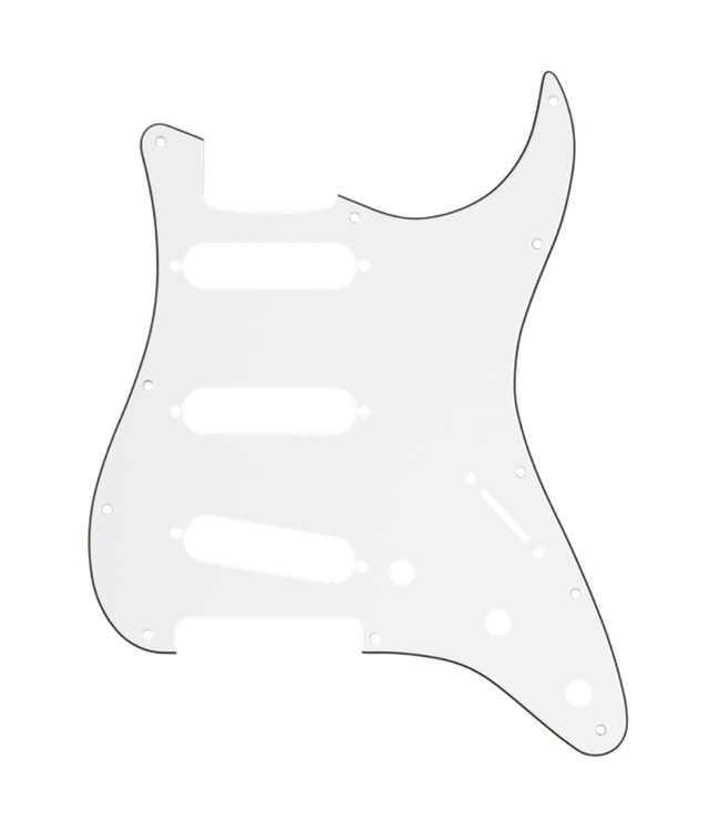 Fender 11-Hole Mount SSS Stratocaster Pickguard - 3-Ply Parchment