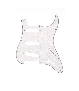 Fender Fender 11-Hole Mount SSS Stratocaster Pickguard - 4-Ply White Pearl